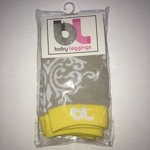 NWT Baby Leggings BL Yellow Brown White Paisley